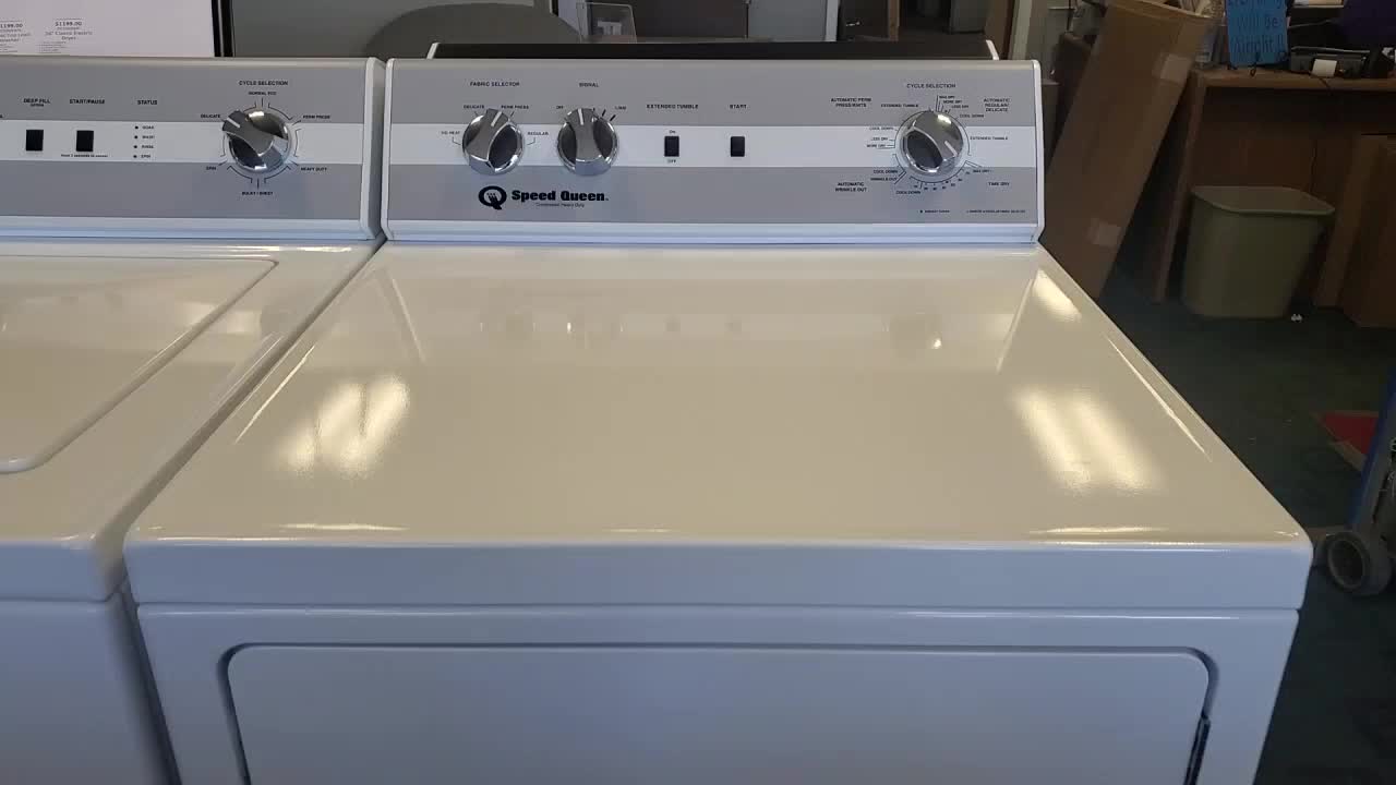 Speed Queen 7.0 Cu. Ft. Electric Dryer with 2 Auto Dry Cycles in White