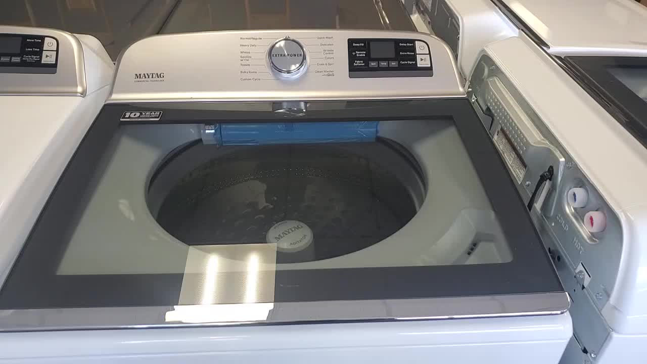 Maytag MVW7230HW 5.2 cu. ft. Smart Capable White Top Load Washing Machine with Extra Power Button ENERGY STAR